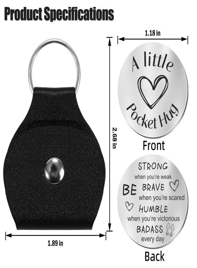 Teniinet Pocket Hug Token Keychain for Women, Strong Women Gifts, Long Distance Relationship Keepsake Gifts, Badass Gifts for Family Friend Colleague Comrades - Image 2